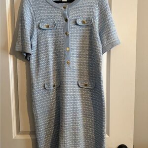 Lilly Pulitzer Theodorah Sweater Dress in Bluette Metallic Marl. SizeXL